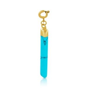 Turquoise Marble Bar Charm